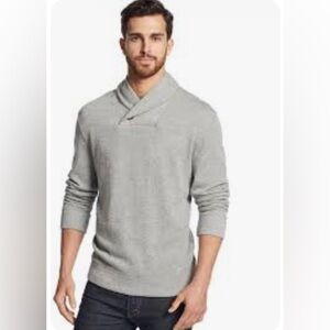 NWT Tasso Elba Shawl Collar Pullover Silver Size M